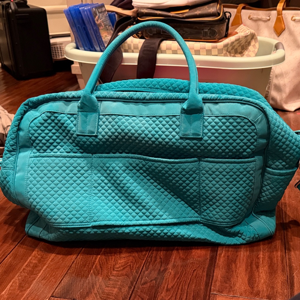 Vera Bradley Turquoise Quilted Travel Bag